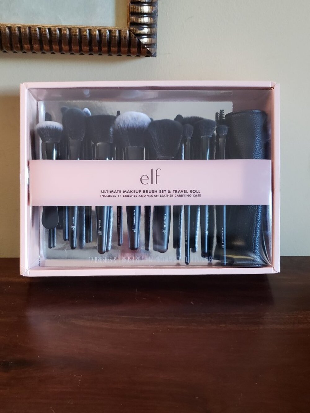 NEW e.l.f. Ultimate Makeup Brush Set & Travel Roll, 17-Piece Brush Kit